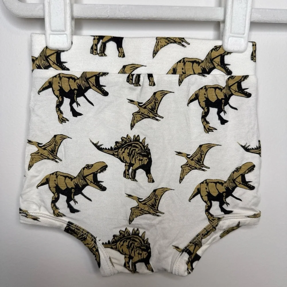 NWT Kate Quinn Dinosaur Print Diaper Cover - Bamboo